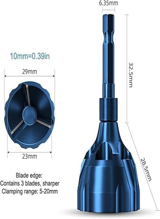 JIGVA Chamfer Deburring Tool Bit for Bolts | Quick Release External Burr Remover with Hex Shank | Edge Repair & Chamfering Tool for Steel, Aluminum, Metal & Wood (1 Pc) - Image 2